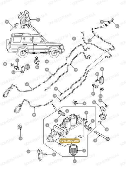 RVW100010W LAND ROVER - KIT - SEAL - ACE VALVE - BLOCK REPAIR From BWI