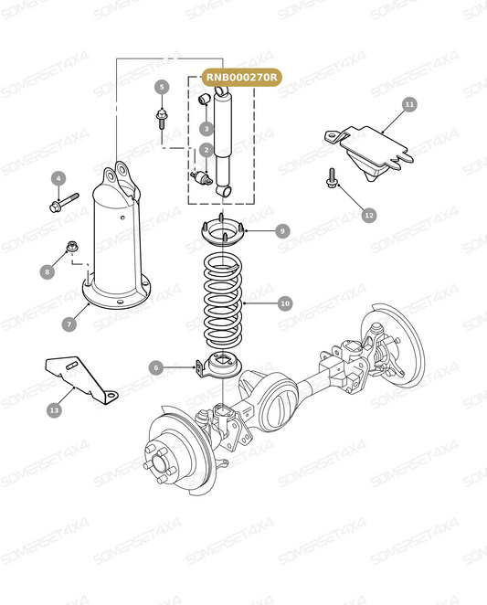 RNB000270R LAND ROVER - SHOCK ABSORBER From ALLMAKES