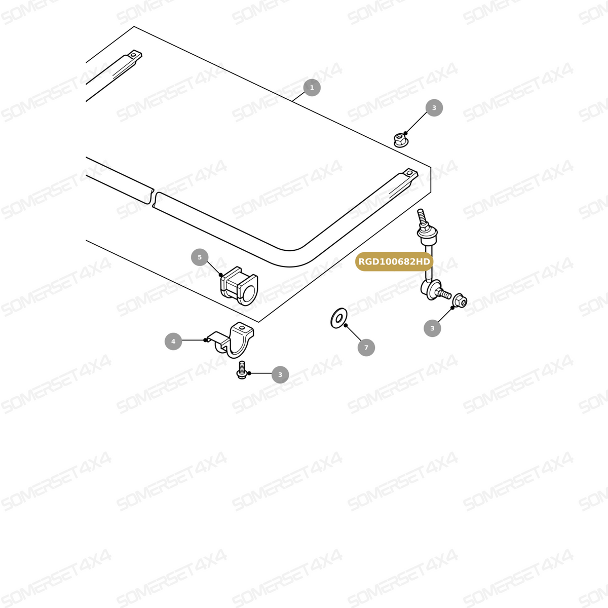 RGD100682HD LAND ROVER - LINK ASSY ANTI ROLL REAR From MEYLE