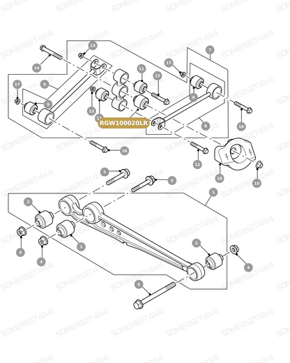 RGW100020LR GENUINE LAND ROVER - BEARING - ROLLER