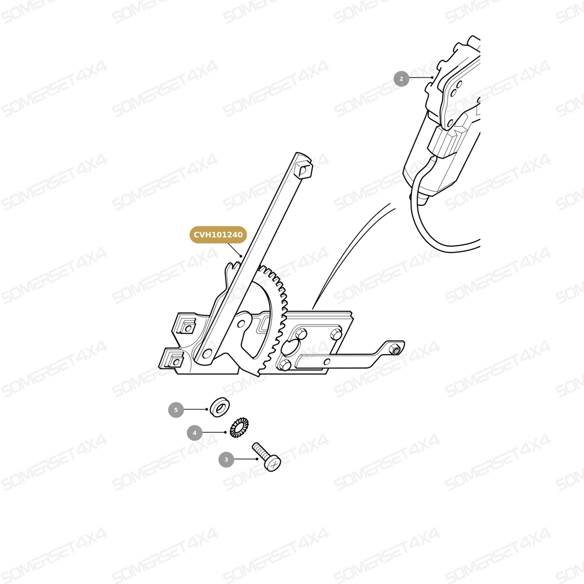 CVH101240 LAND ROVER - REGULATOR ASSY - WINDOW - RH REAR From ALLMAKES