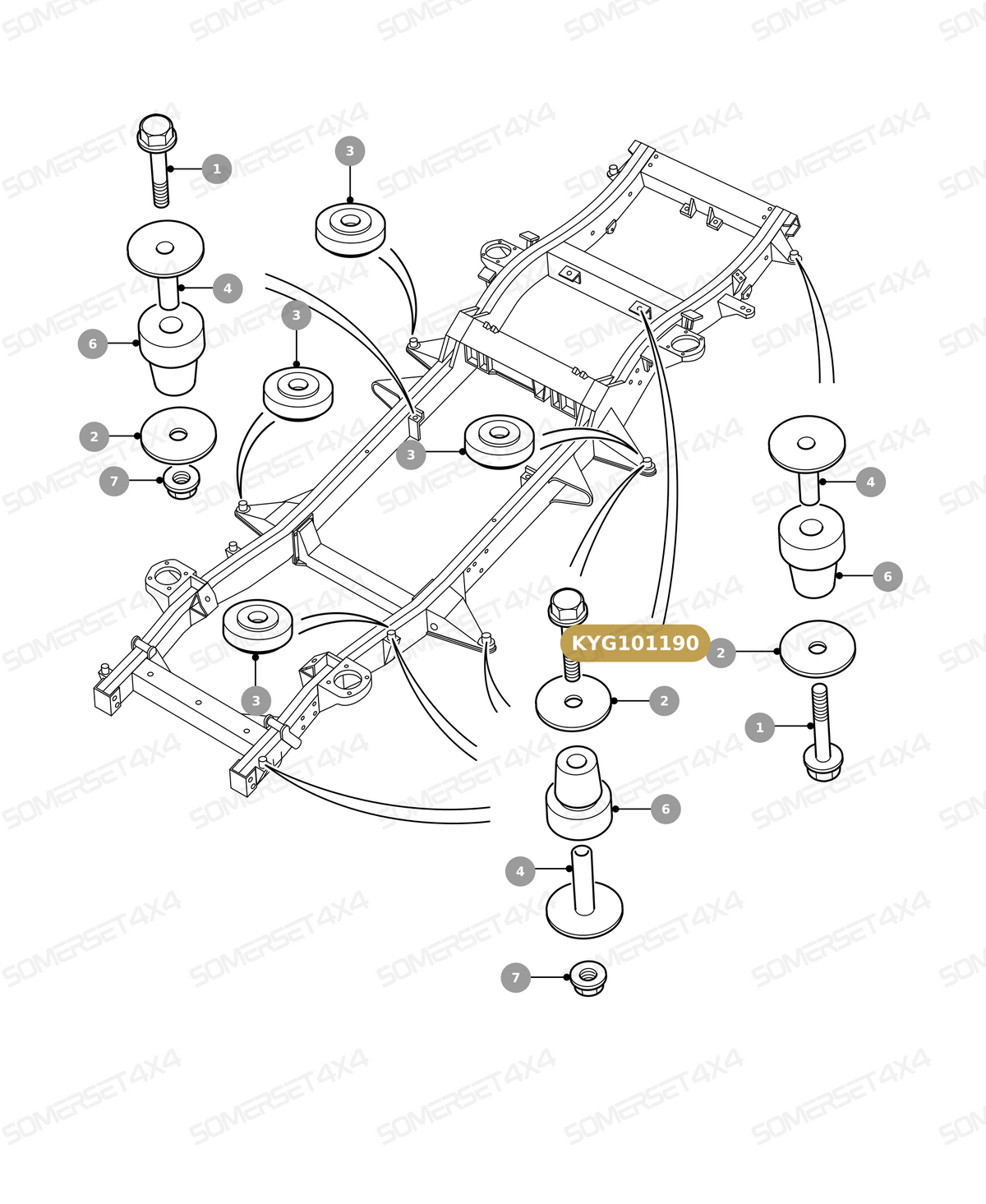 KYG101190 LAND ROVER - BOLT From PR2 ALLMAKES OE