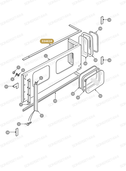334610 LAND ROVER - ROOF P SEAL - DEF - ALL From ALLMAKES