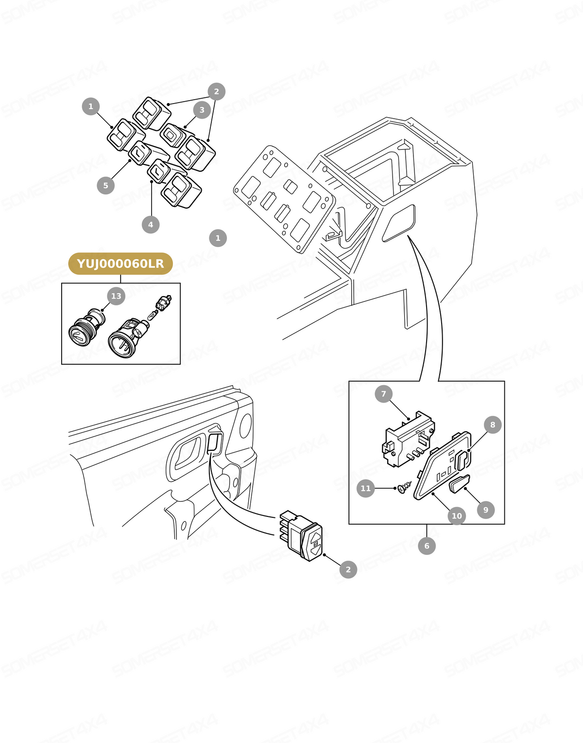 YUJ000060LR GENUINE LAND ROVER - CIGAR LIGHTER