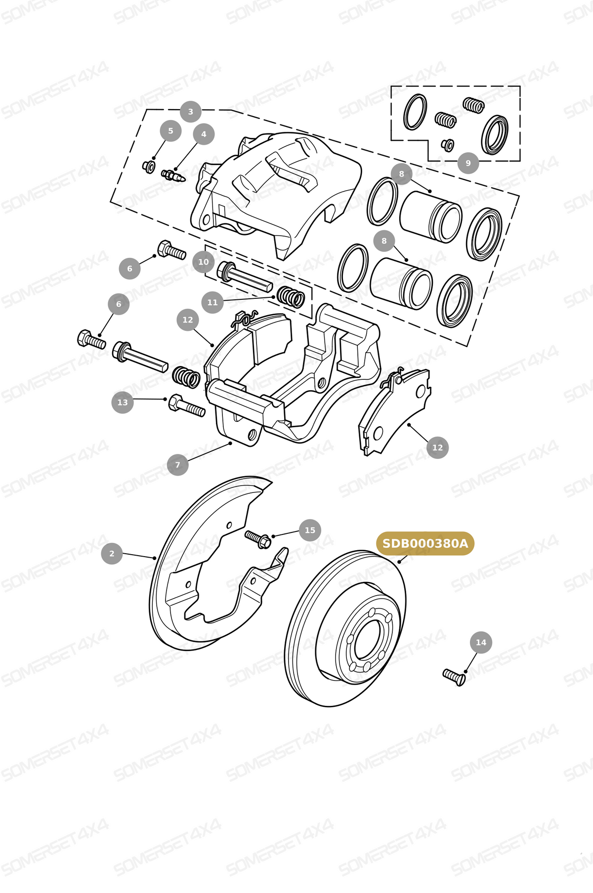 SDB000380 LAND ROVER - FRONT BRAKE DISCS - VENTED From PR2 ALLMAKES