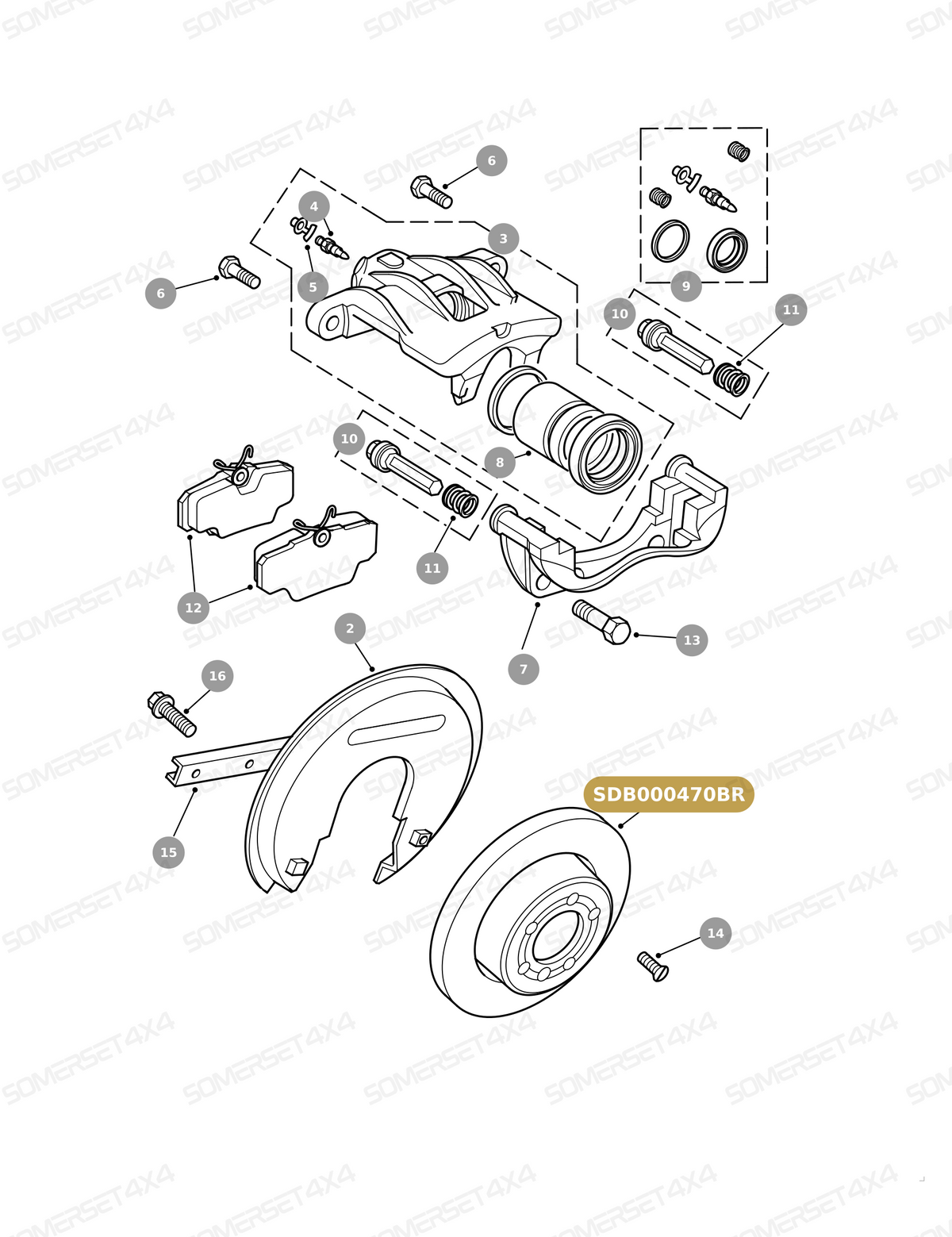 SDB000470BR LAND ROVER - REAR BRAKE DISC - SOLID DISCS From BREMBO