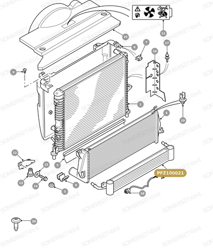 PFZ100021 LAND ROVER - OIL COLLER ASY From ALLMAKES