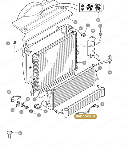 UBI100030LR GENUINE LAND ROVER - SWITCH - OIL TEMPERATURE WARNING
