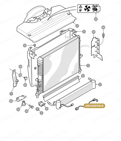 UBI100030LR GENUINE LAND ROVER - SWITCH - OIL TEMPERATURE WARNING
