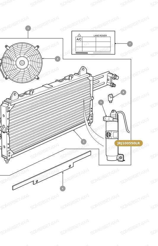 JRJ100550LR GENUINE LAND ROVER - DRYER - COMPRESSOR AIR