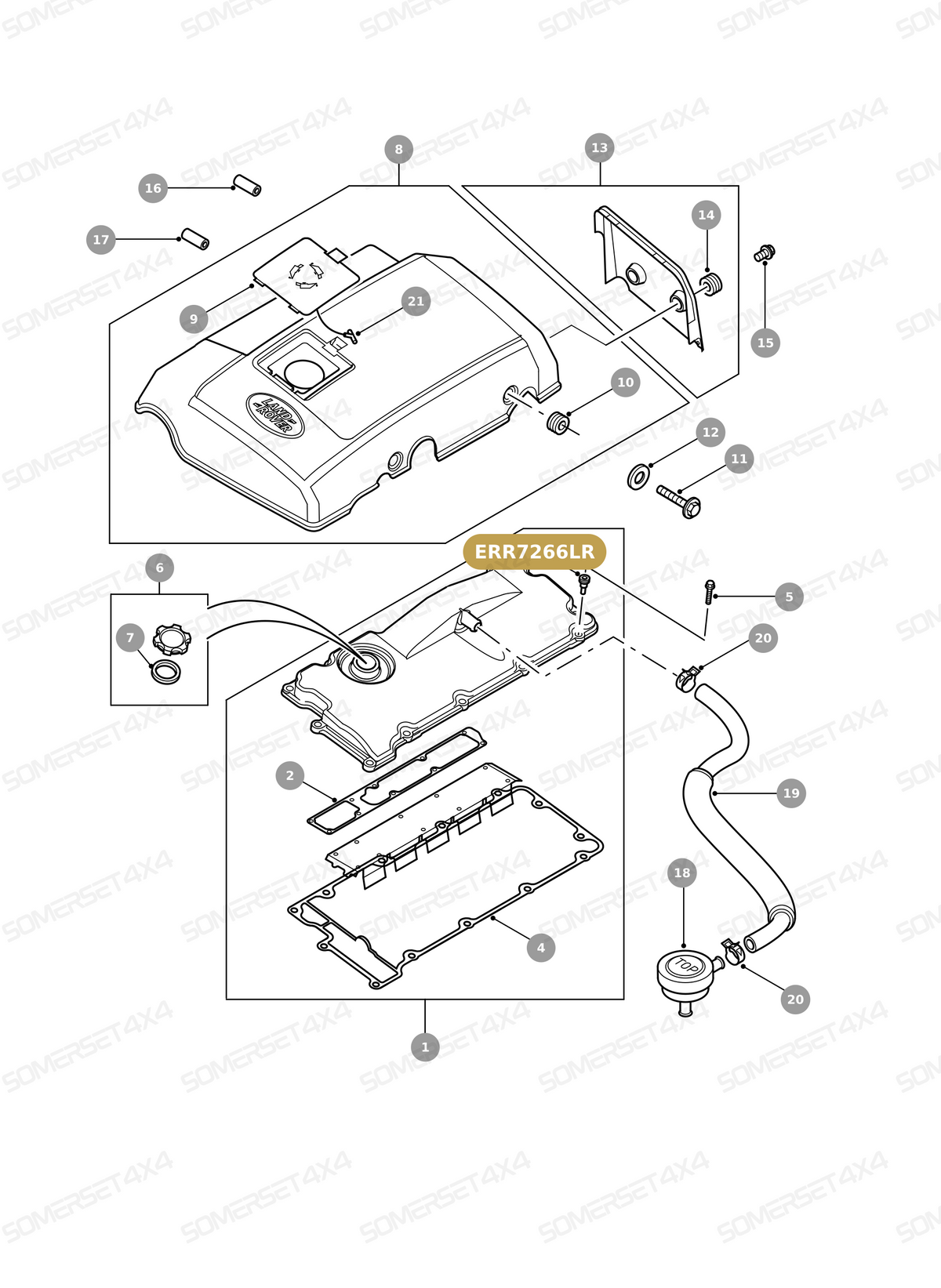 ERR7266LR GENUINE LAND ROVER - GROMMET