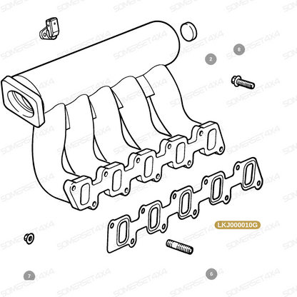 LKJ000010 LAND ROVER - GASKET - INLET MANIFOLD - TD5 From ALLMAKES