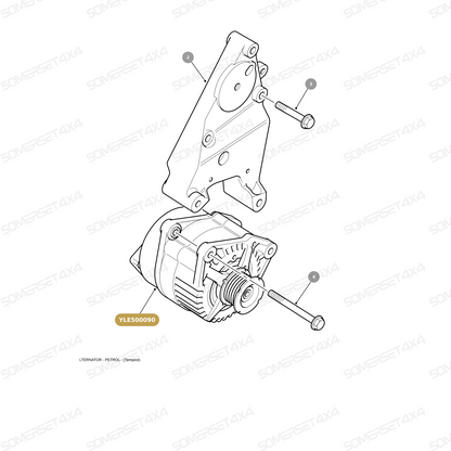 YLE500090 LAND ROVER - ALTERNATOR - EFI PETROL - V8 From ALLMAKES