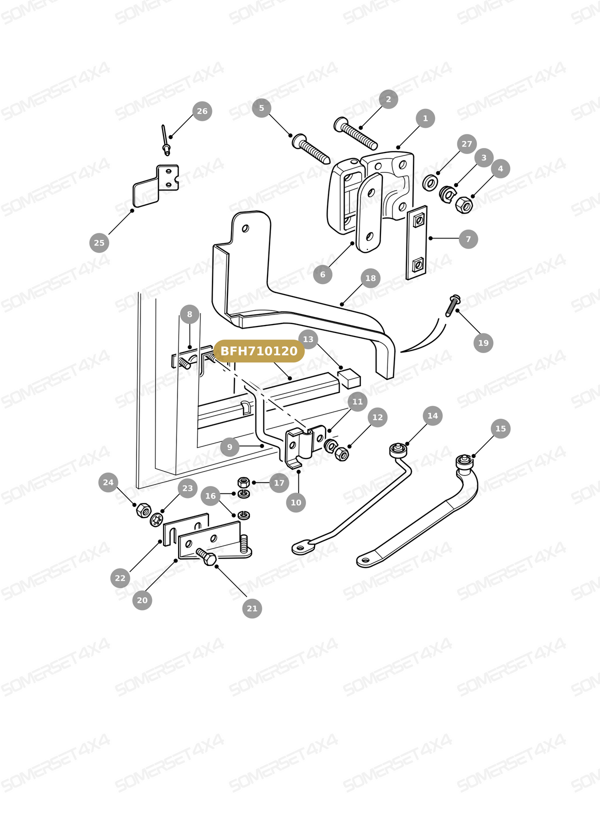 BFH710120 LAND ROVER - BRACKET From ALLMAKES
