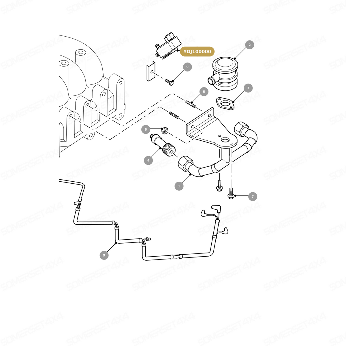 YDJ100000 LAND ROVER - SOLENOID- VACUUM CONTROL From PIERBURG