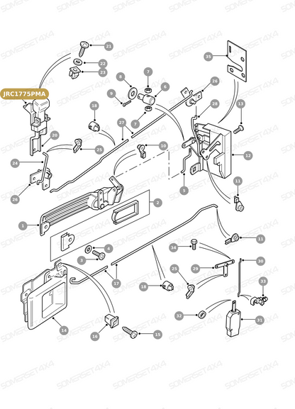 JRC1775PMA LAND ROVER - BUTTON - SILL - BLACK From PR2 ALLMAKES OE