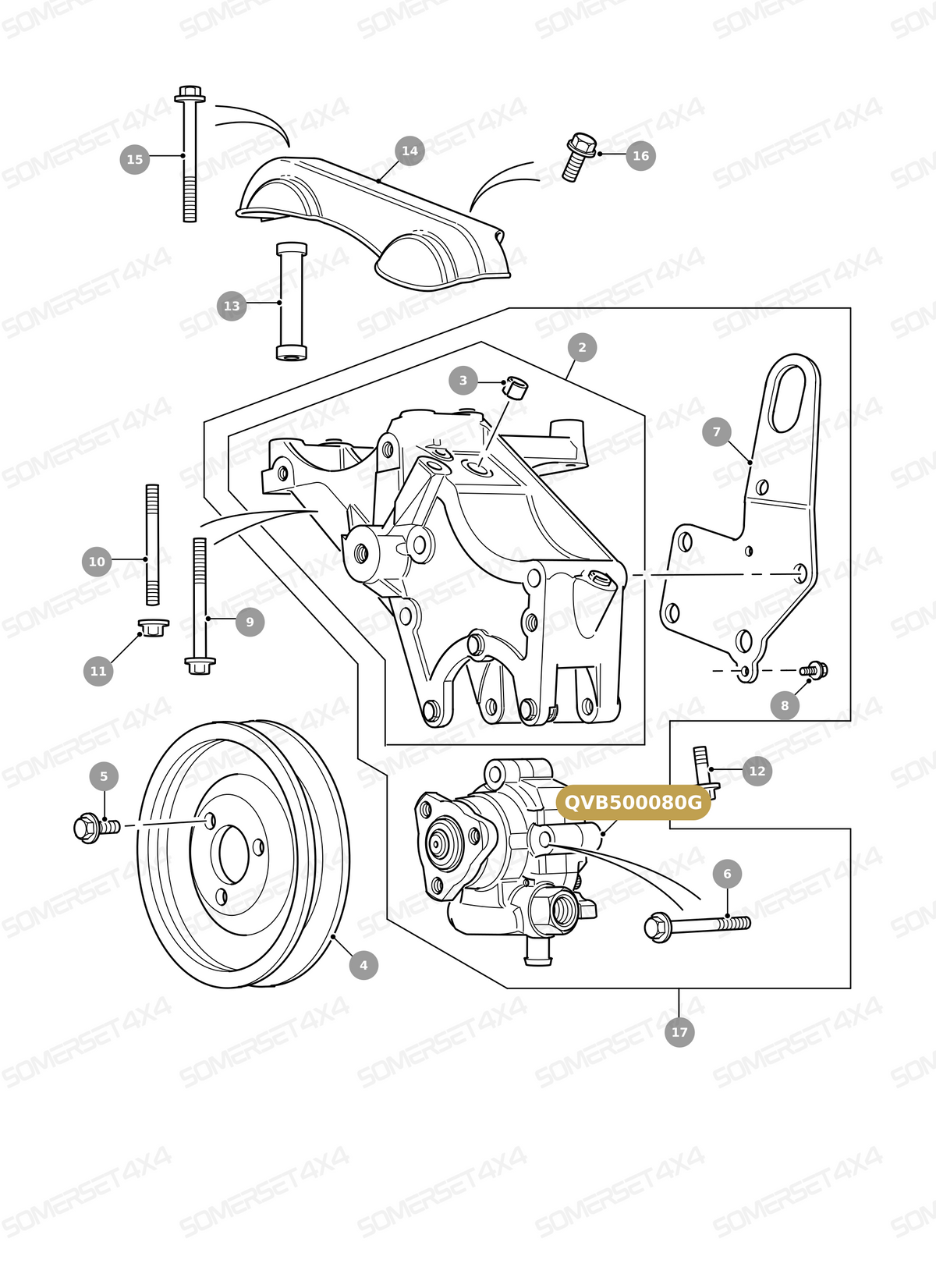 QVB500080G LAND ROVER - PUMP ASSY-PAS From PR2 ALLMAKES OE