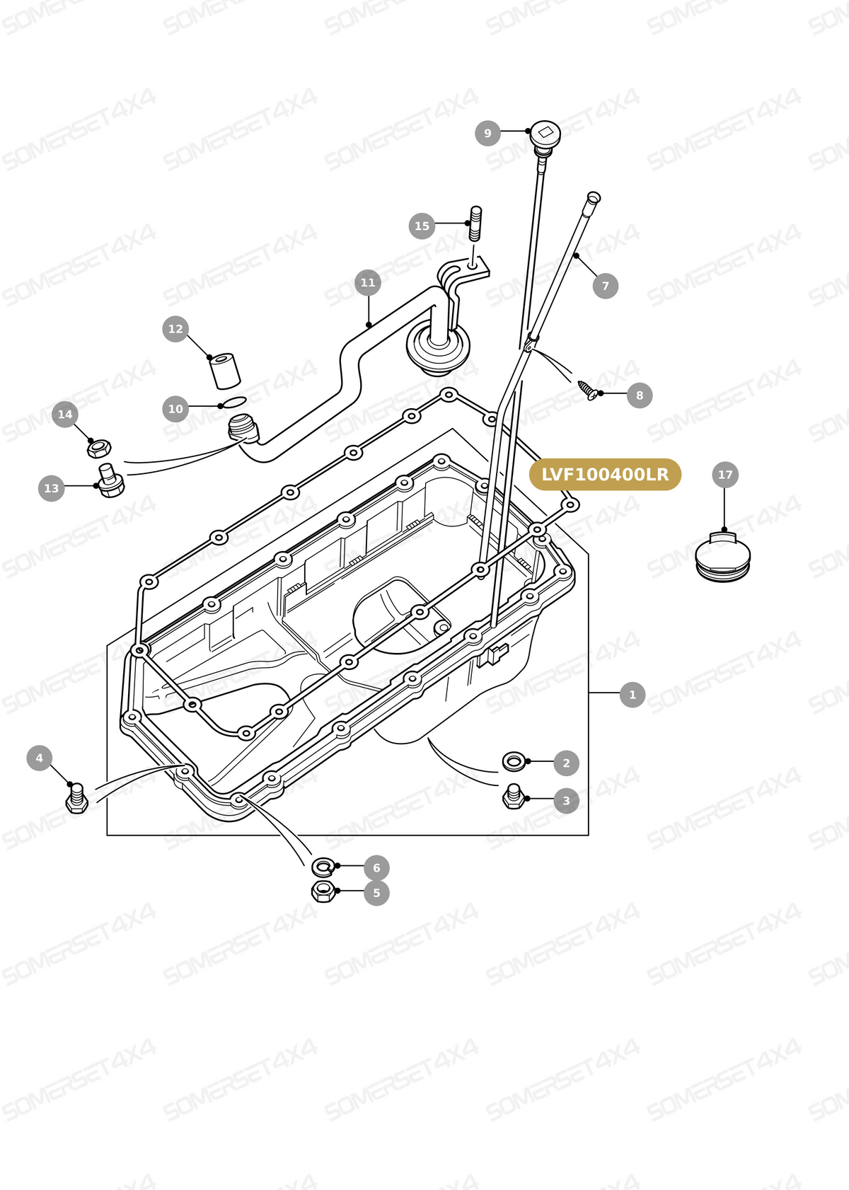 LVF100400LR GENUINE LAND ROVER - GASKET - OIL PAN