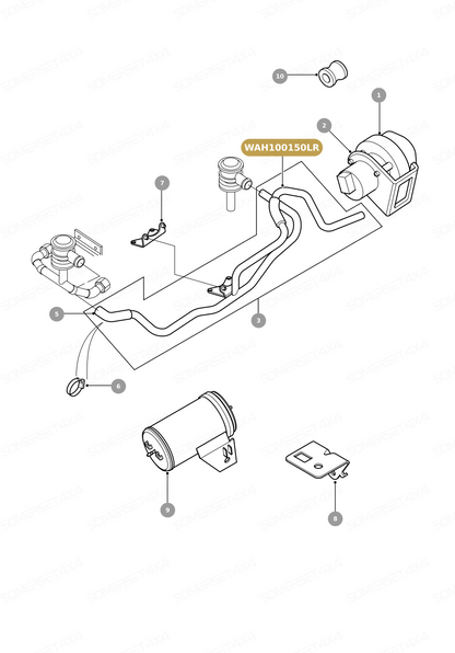 WAH100150LR GENUINE LAND ROVER - HOSE