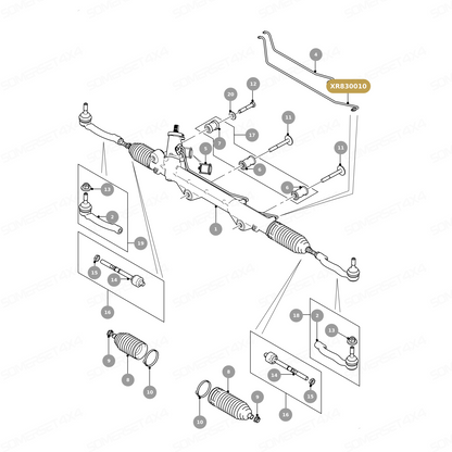 XR830010 GENUINE JAGUAR - PIPE-TRANSFER
