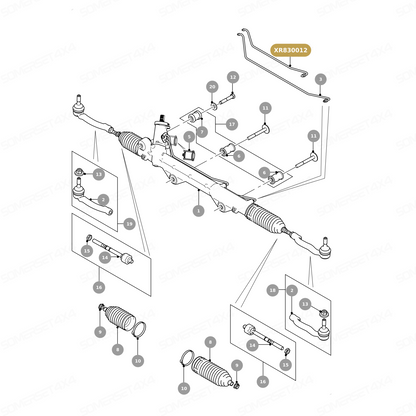 XR830012 GENUINE JAGUAR - PIPE-TRANSFER