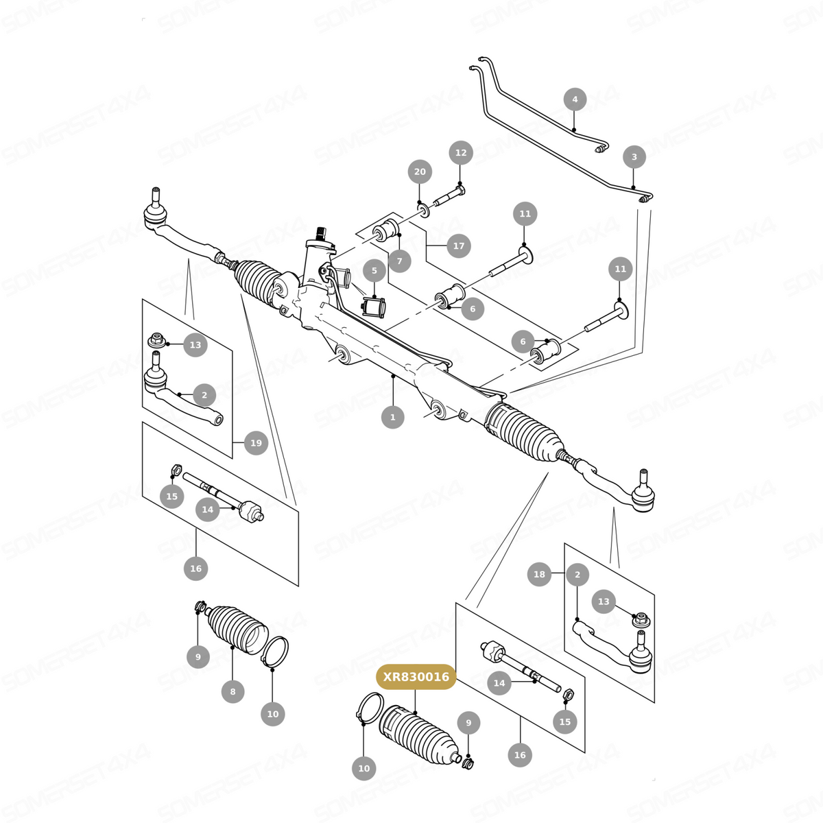 XR830016 GENUINE JAGUAR - GAITER