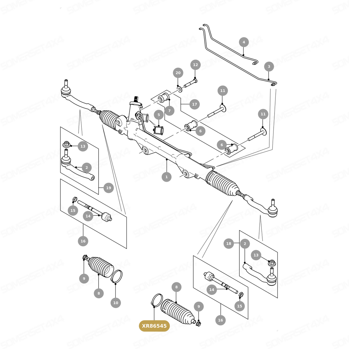 XR86545 GENUINE JAGUAR - CLAMP