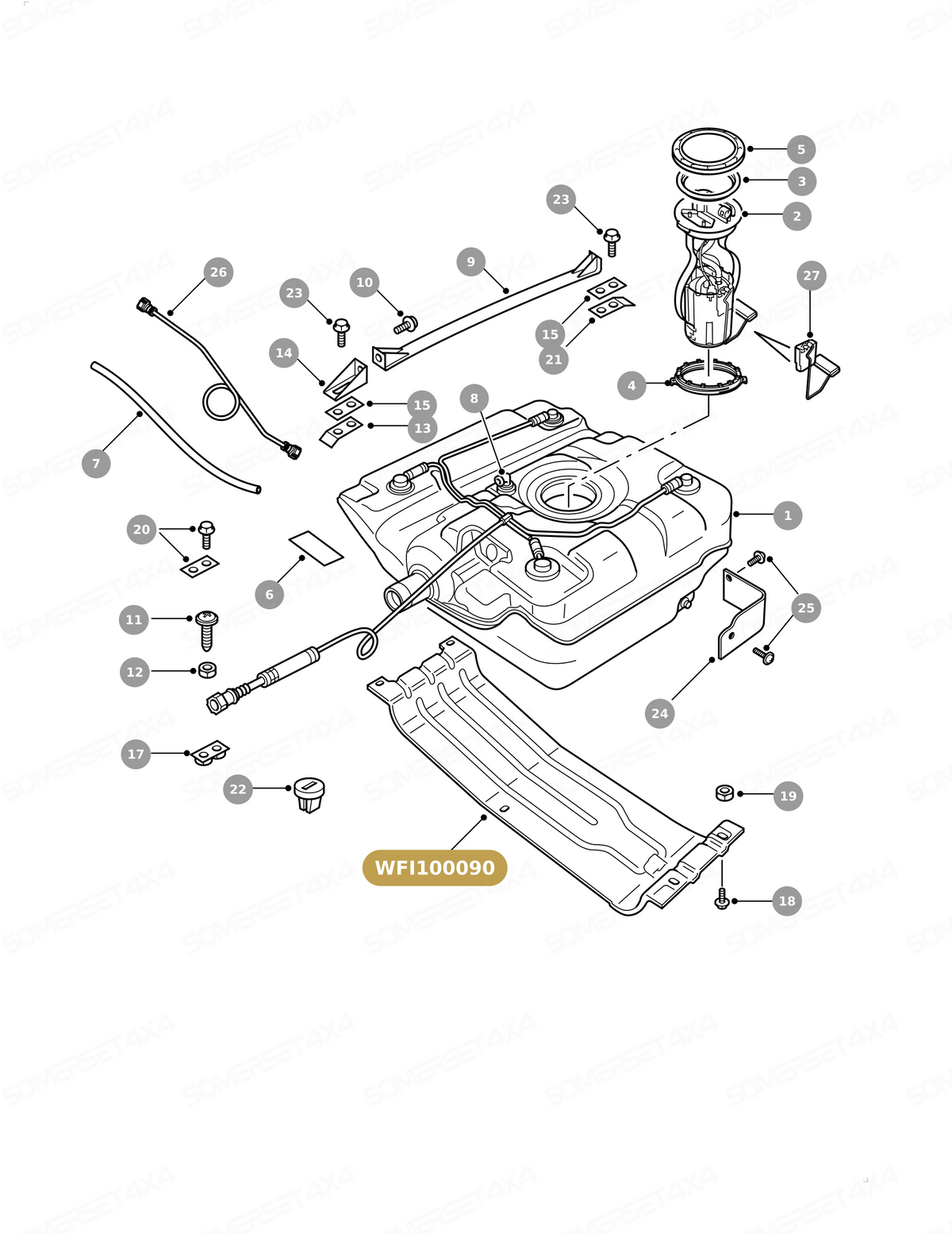 WFI100090 LAND ROVER - CRADLE FUEL TANK From ALLMAKES
