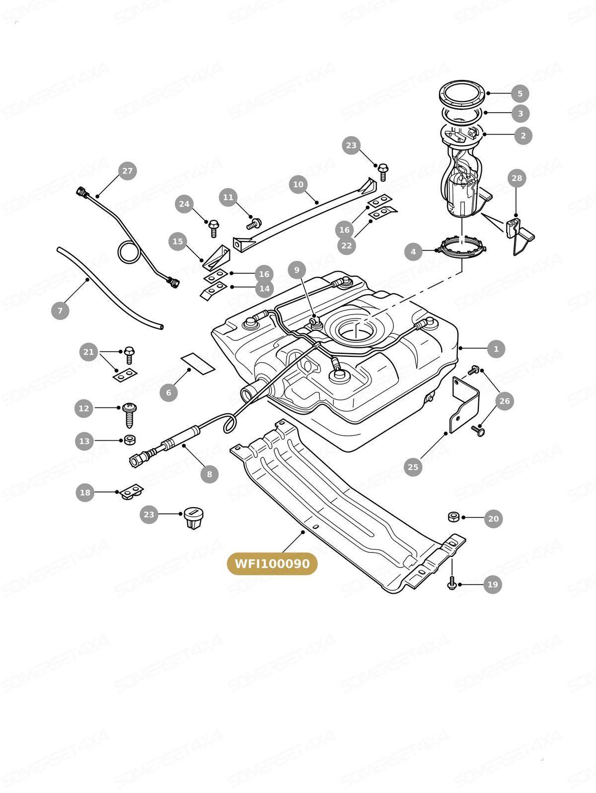 WFI100090 LAND ROVER - CRADLE FUEL TANK From ALLMAKES