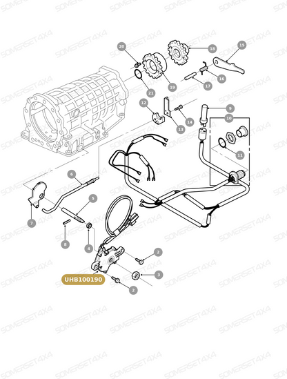 UHB100190 LAND ROVER - SWITCH - TRANSMISSION SELECTOR From ALLMAKES