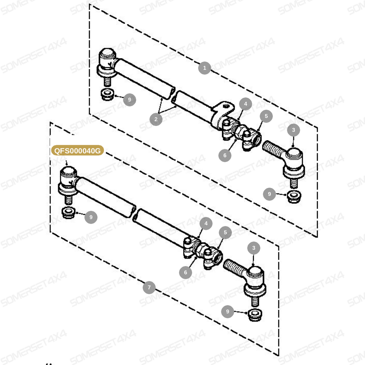 QFS000040G LAND ROVER - TRACK ROD ASSY From DELPHI