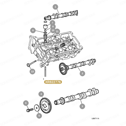XR822776 GENUINE JAGUAR - VALVE-INLET