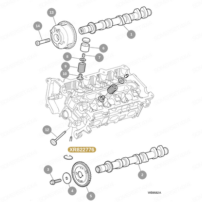 XR822776 GENUINE JAGUAR - VALVE-INLET