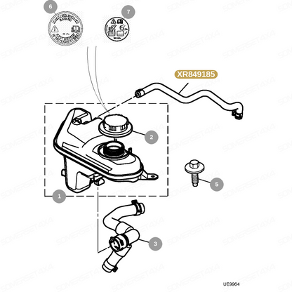 XR849185 GENUINE JAGUAR - HOSE
