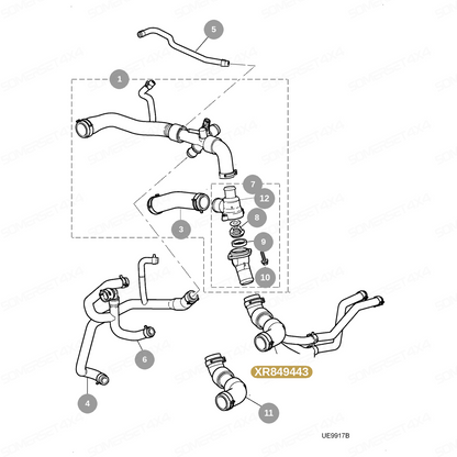 XR849443 GENUINE JAGUAR - HOSE