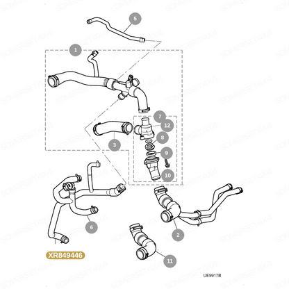 XR85174 GENUINE JAGUAR - THERMOSTAT