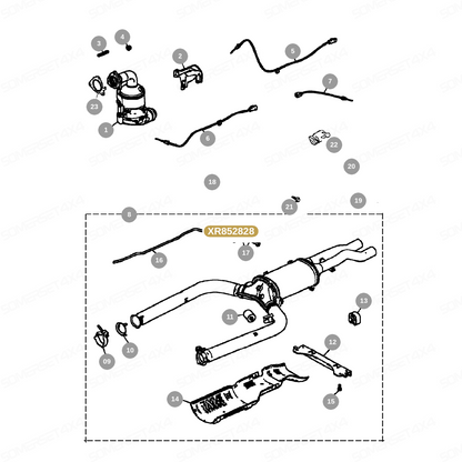 XR852828 GENUINE JAGUAR - CLAMP-EXHAUST