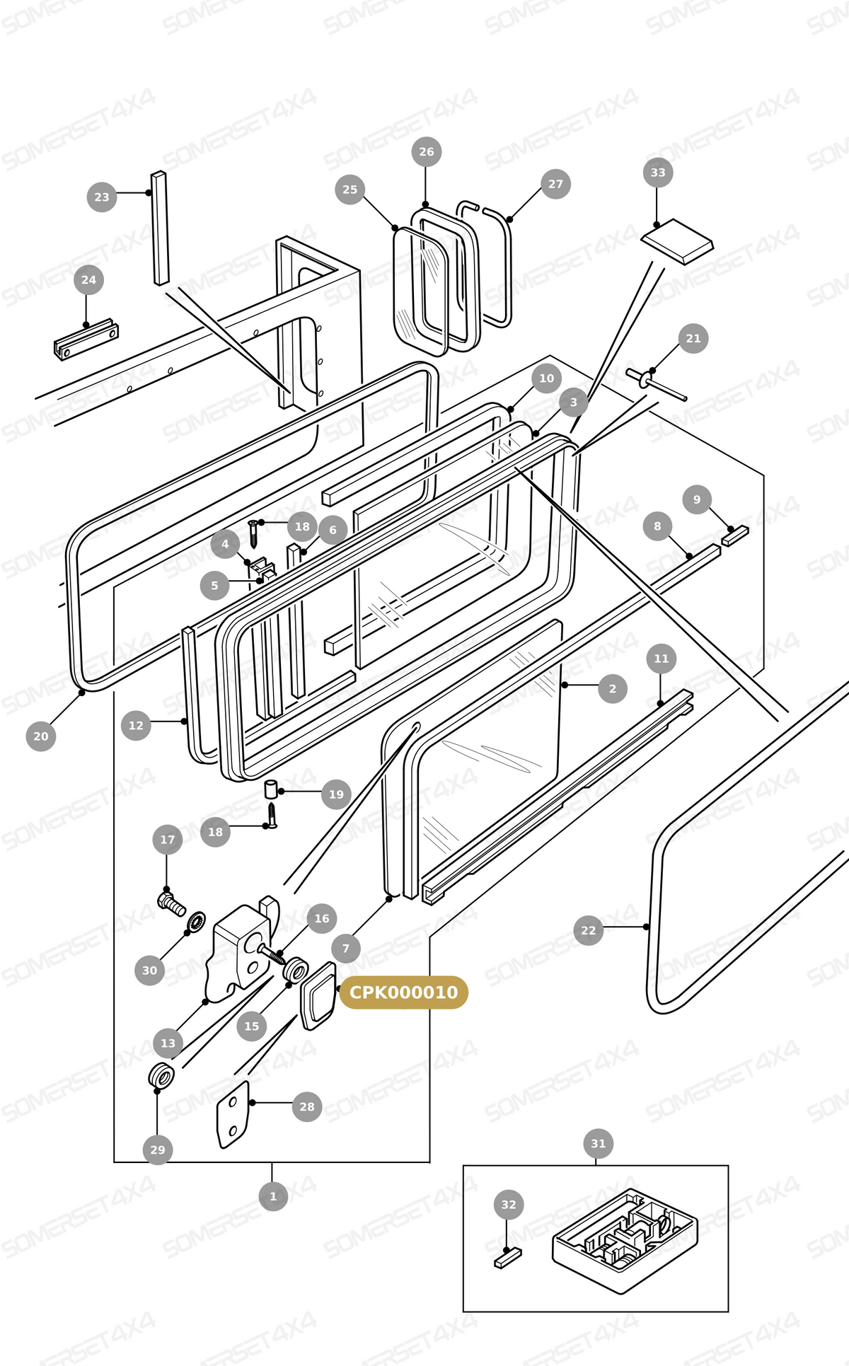 CPK000010 LAND ROVER - BLOCK FIXING From ALLMAKES