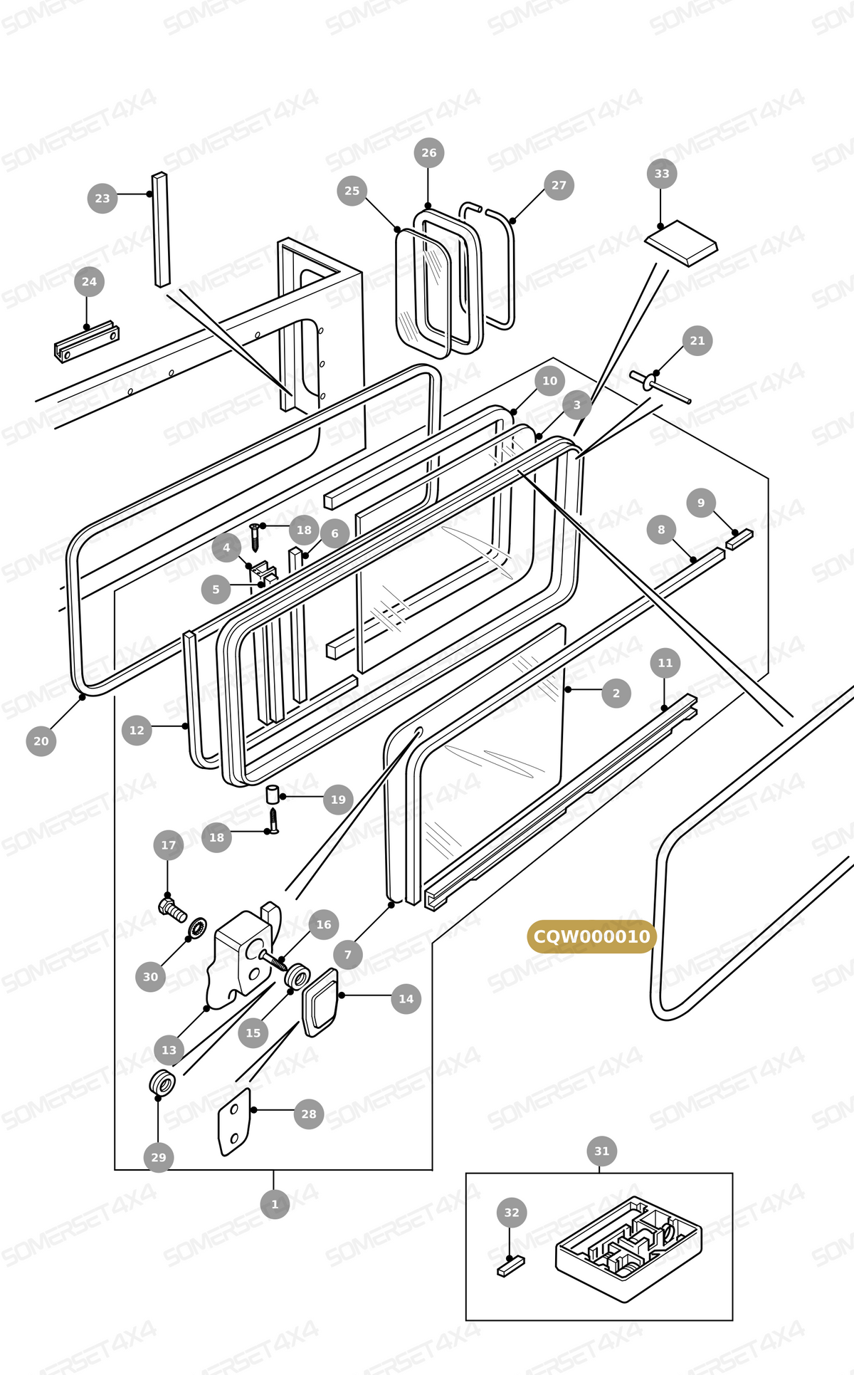 CQW000010 LAND ROVER - FILLERSTRIP From PR2 ALLMAKES OE