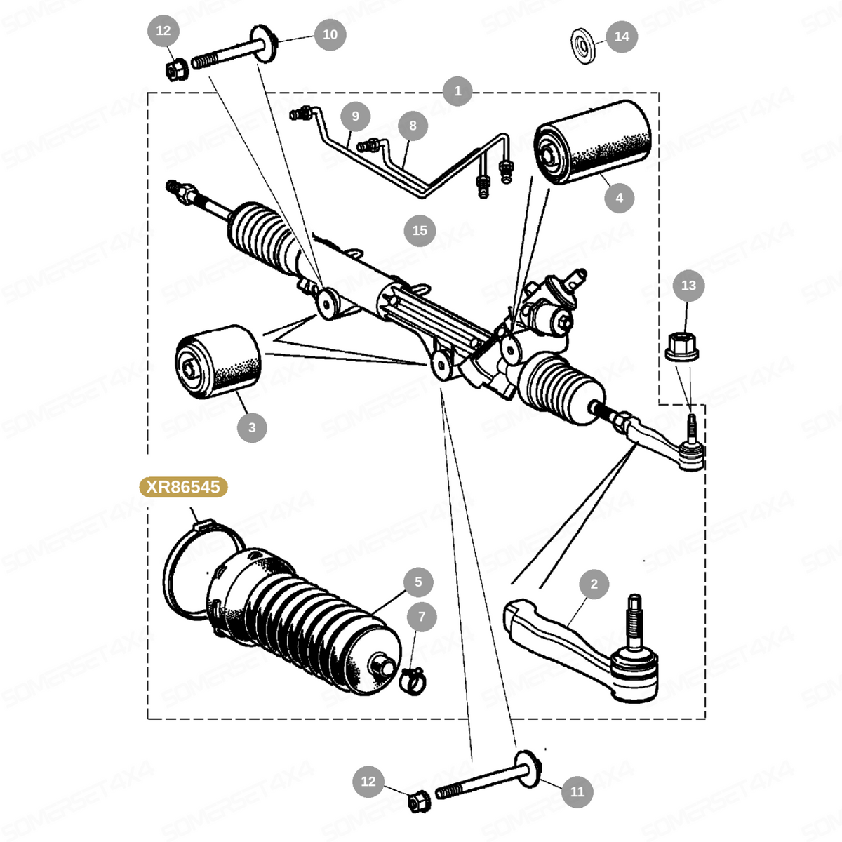 XR86545 GENUINE JAGUAR - CLAMP
