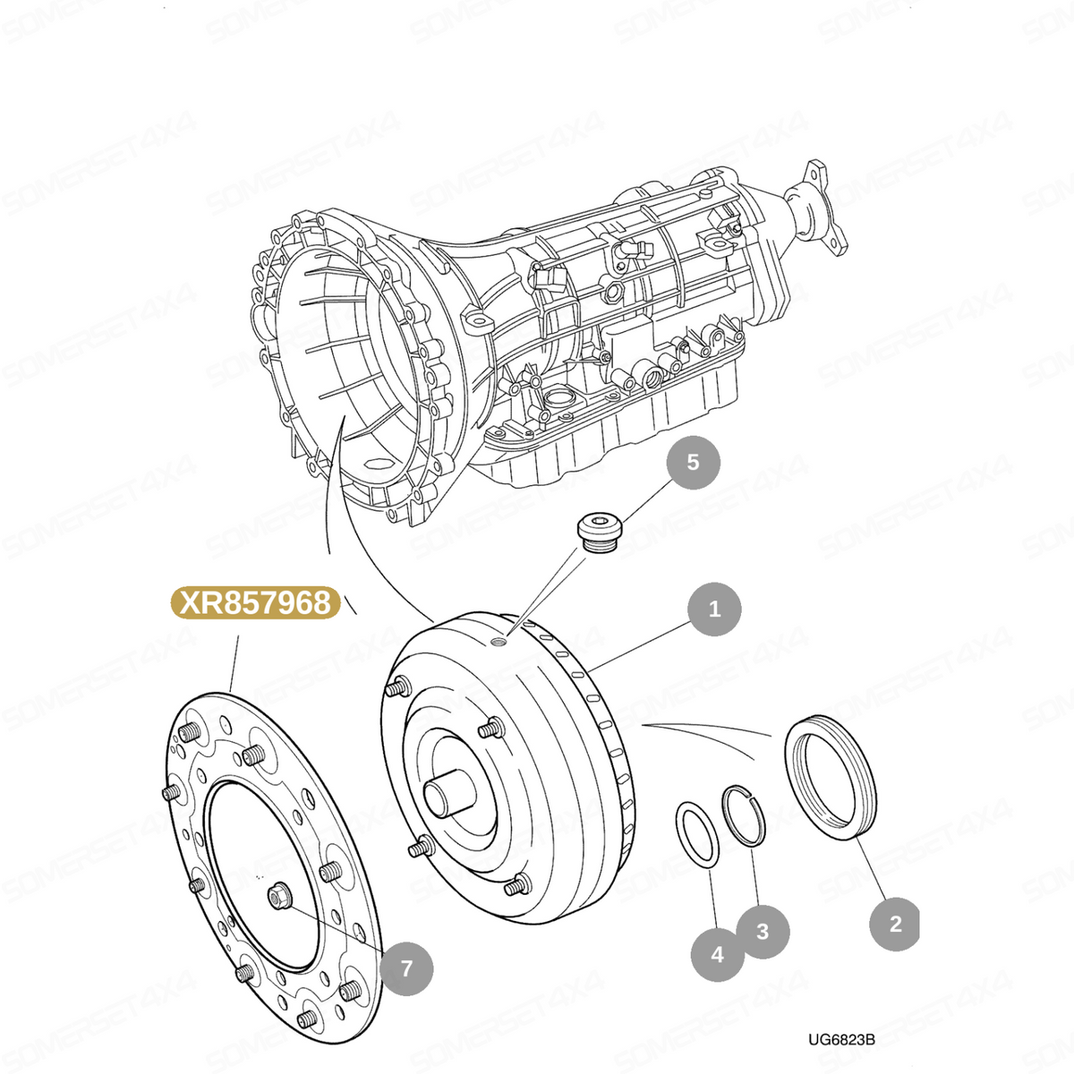 XR857968 GENUINE JAGUAR - Adapter plate