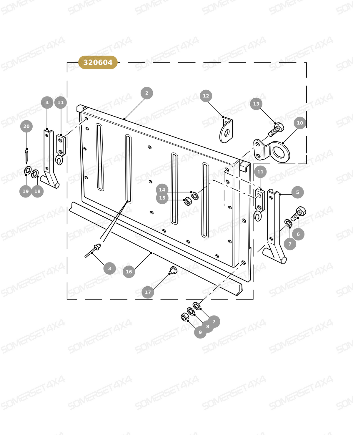 320604 LAND ROVER - TAILBOARD ASSY From ALLMAKES