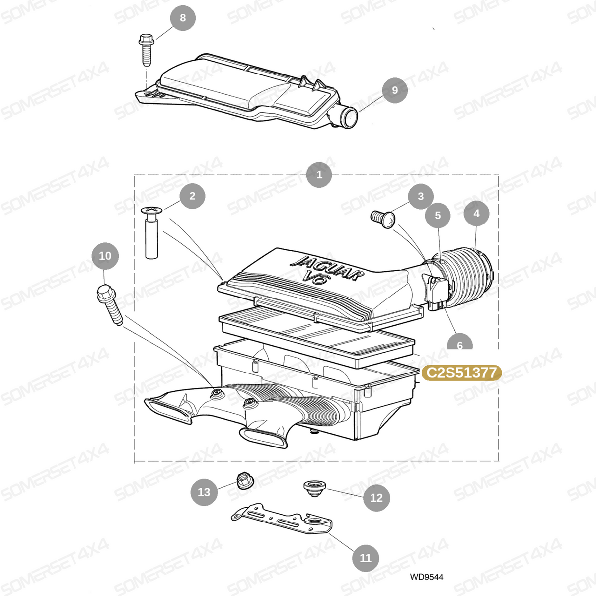 C2S51377 GENUINE JAGUAR - ELEMENT-AIRCLEANER