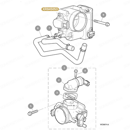 XR845053 GENUINE JAGUAR - BODY-THROTTLE