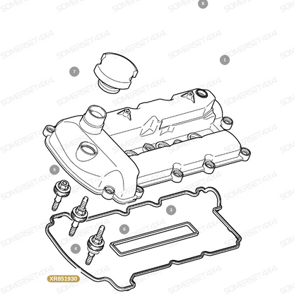 XR851930 GENUINE JAGUAR - Camshaft cover gasket