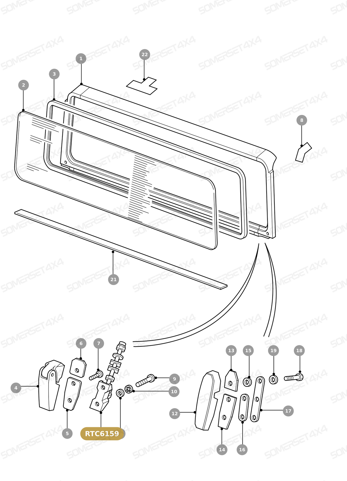 RTC6159 LAND ROVER - WINDSCREEN CLAMP From ALLMAKES