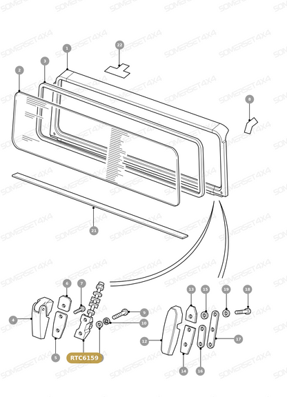RTC6159 LAND ROVER - WINDSCREEN CLAMP From ALLMAKES