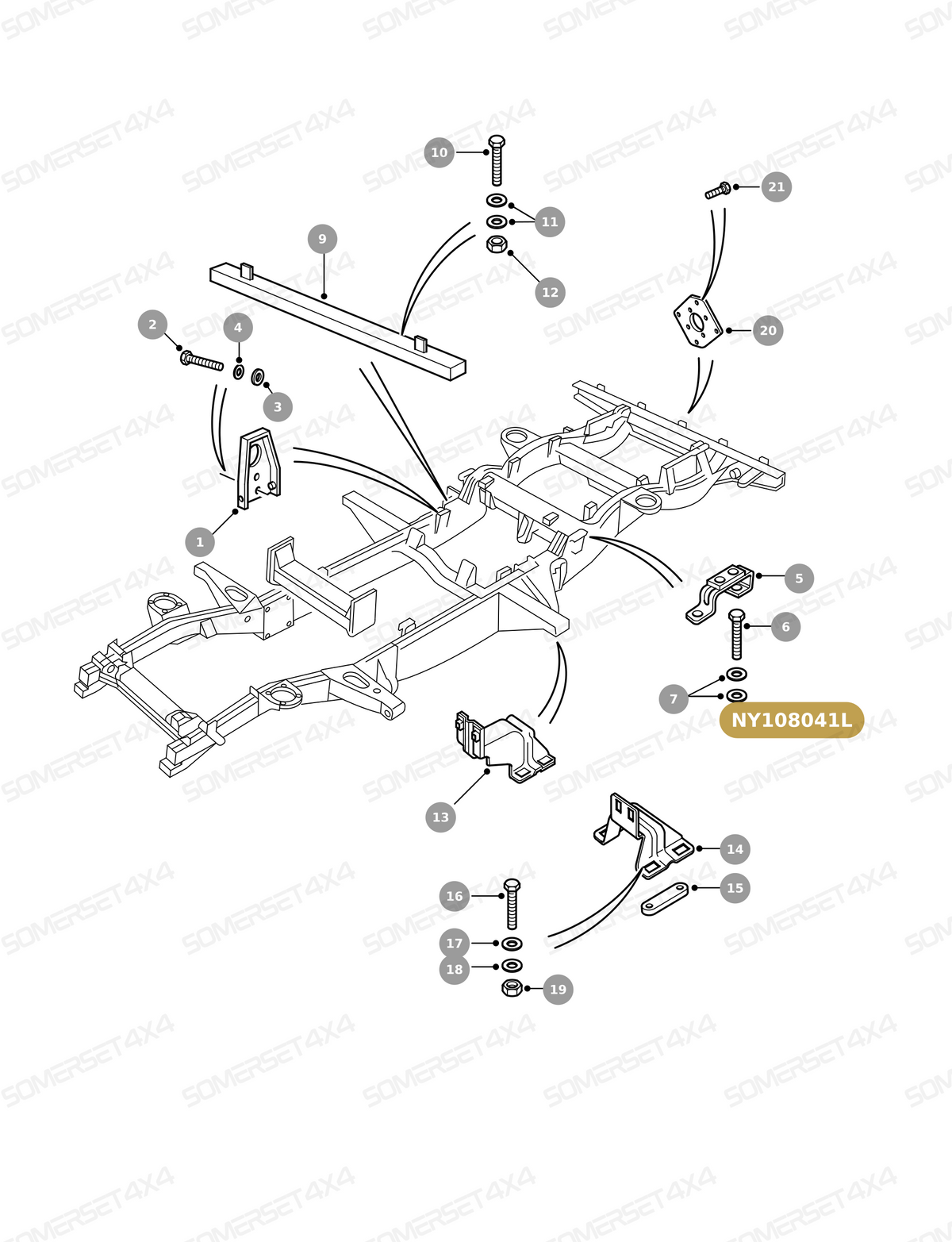 NY108041L LAND ROVER - NUT M8 From PR2 ALLMAKES OE