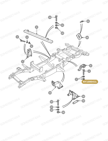 NY108041L LAND ROVER - NUT M8 From PR2 ALLMAKES OE