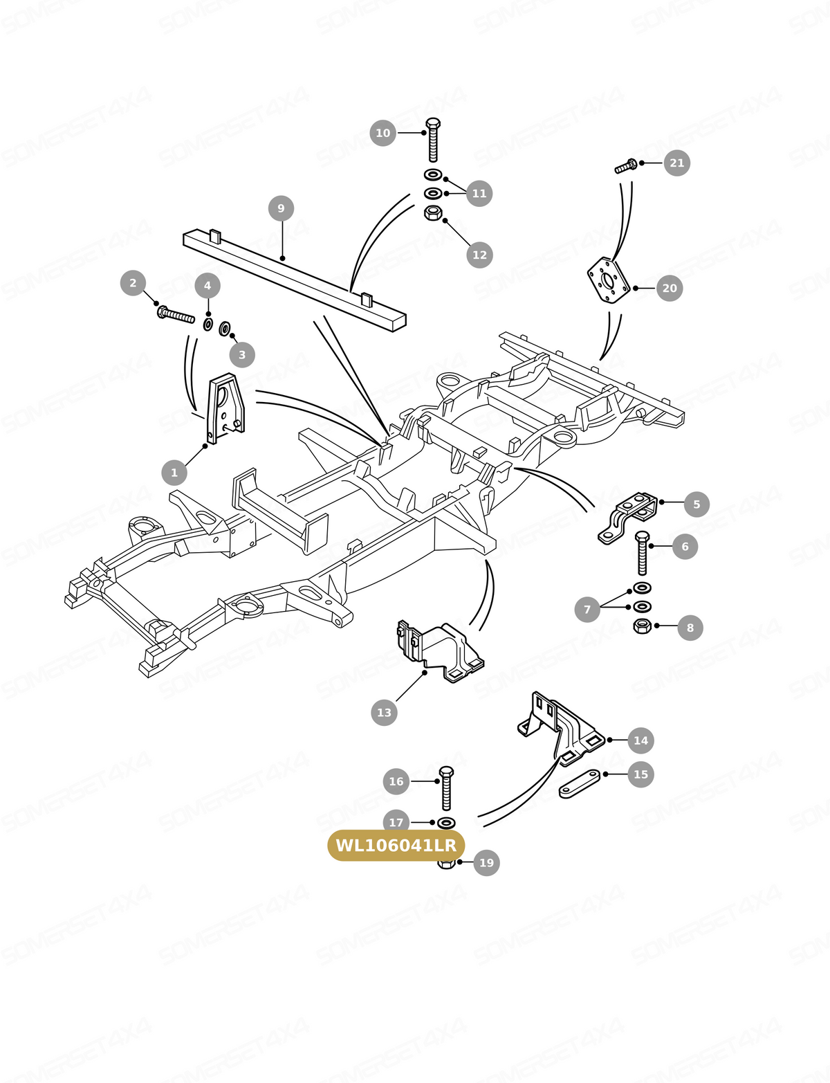 WL106041LR GENUINE LAND ROVER - WASHER - SPRING